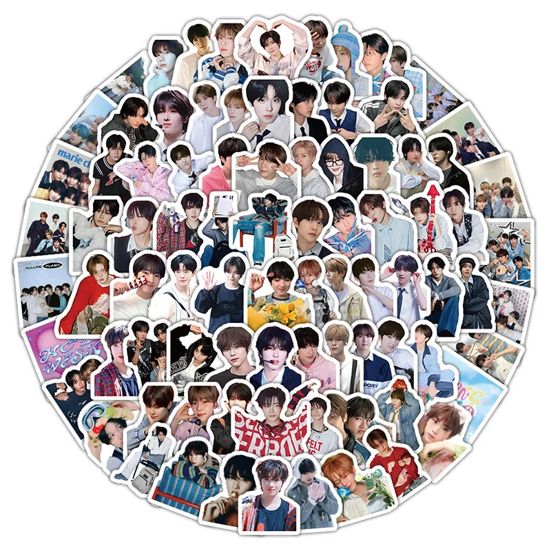 10/50/103PCS Nct Wish Stickers South Korean Boy Band Sticker Luggage Laptop Phone Guitar Car Bike Skateboard Decals Fans Gift