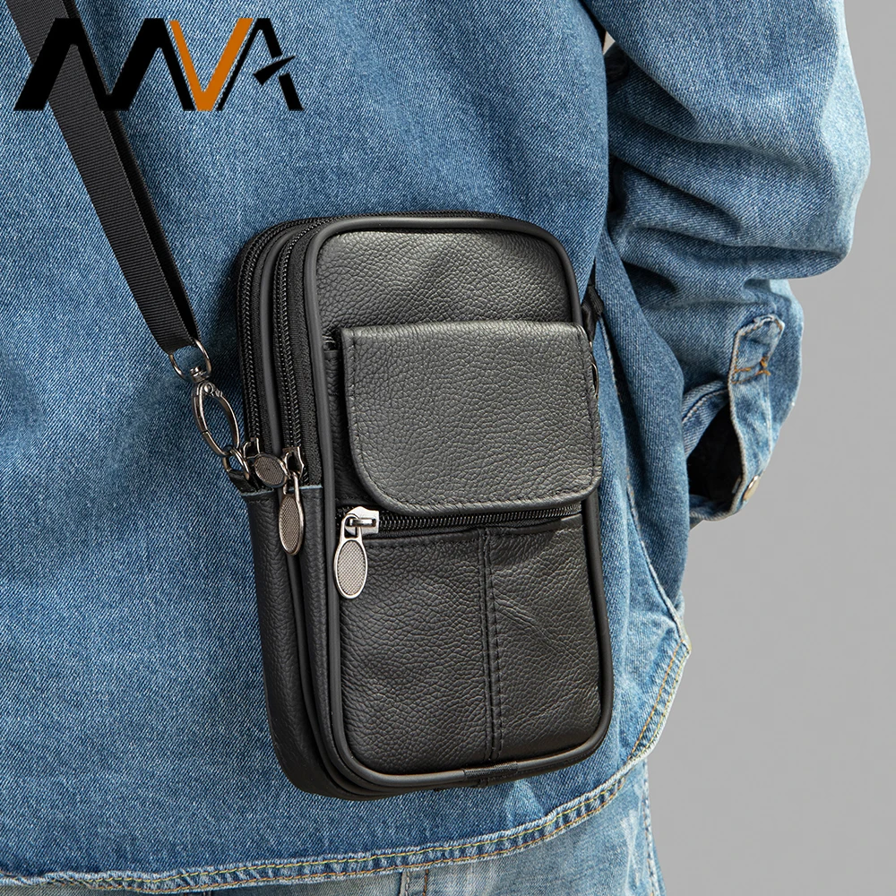 

MVA Shoulder Bag For Men Messenger Sac Bolsa Bags Bandolera Bolso Hombre Sling Leather Small Crossbody De Ombro Masculina Mujer