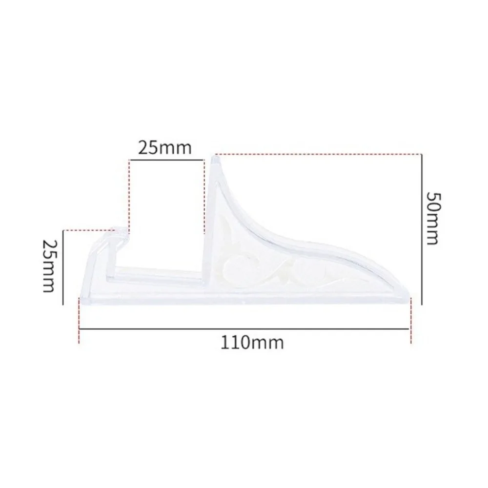2Pcs Plastic Photo Frame Stand Clear/Black Multi-Purpose Picture Easel Holder Tabletop Photo Holder