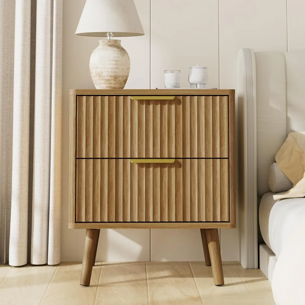 منضدة خشبية معاصرة بأدراج عميقة ومنحنية