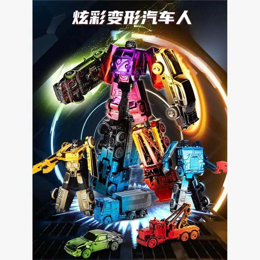 

Transformer Toy Colorful Car Robot Model Set Fit Children's Birthday Gift
