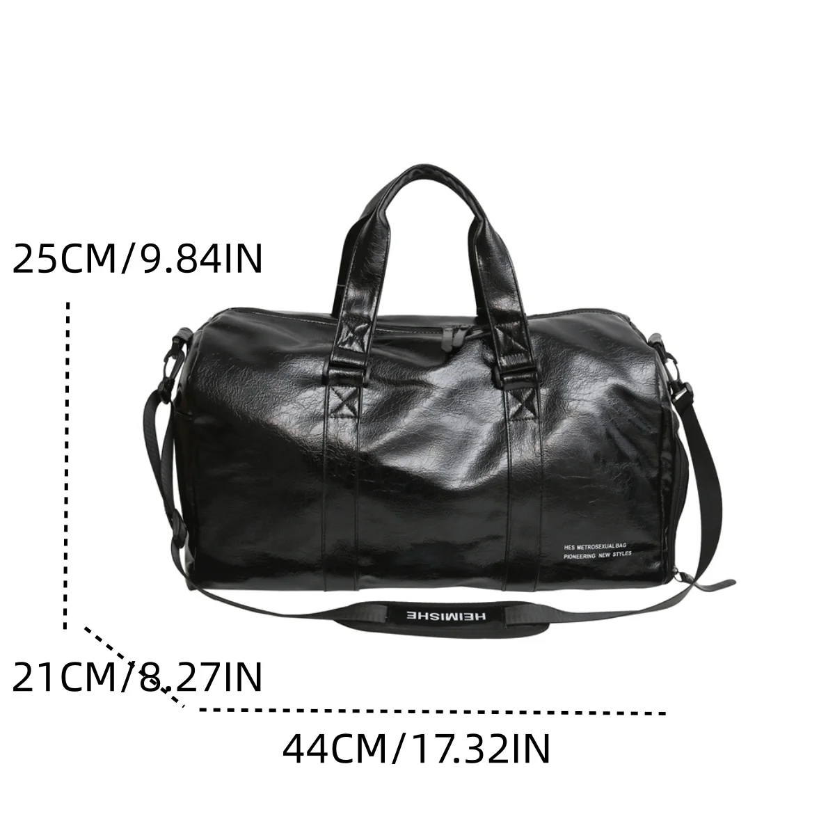 High-End Fitness Travel Luggage Bag, Pu Leather Backpack, Single Shoulder Crossbody Handbag, Extra-Large Capacity Layered Storage, Suitable for Both Men and Women, Simple Solid Color Design