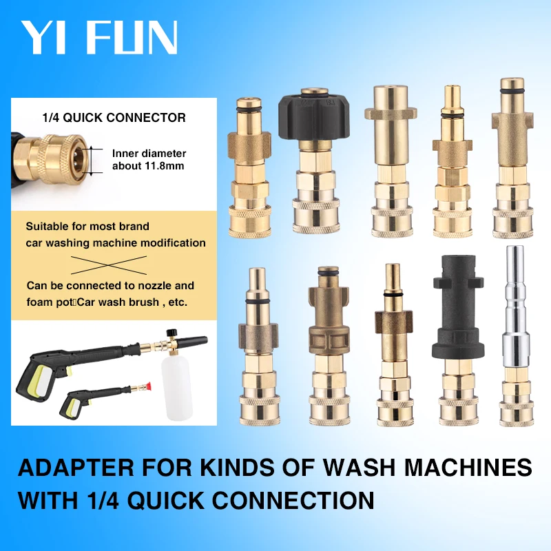 Adapter For High Pressure Washer Machine Quick Connector 1/4\