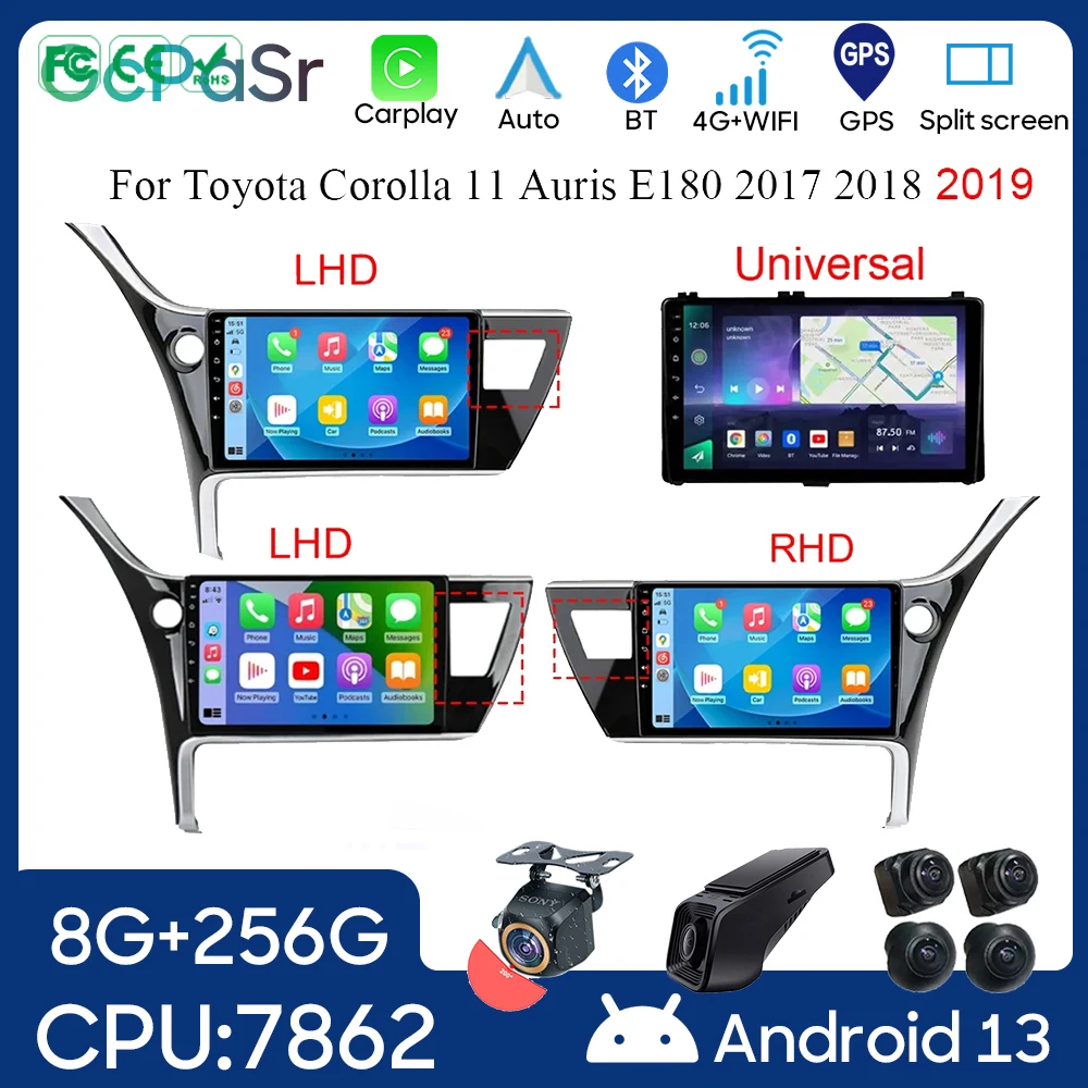 

Android Auto For Toyota Corolla 11 Auris E180 2017 2018 2019 Car Radio Multimedia GPS Navigation Carplay Head Unit No 2din DVD