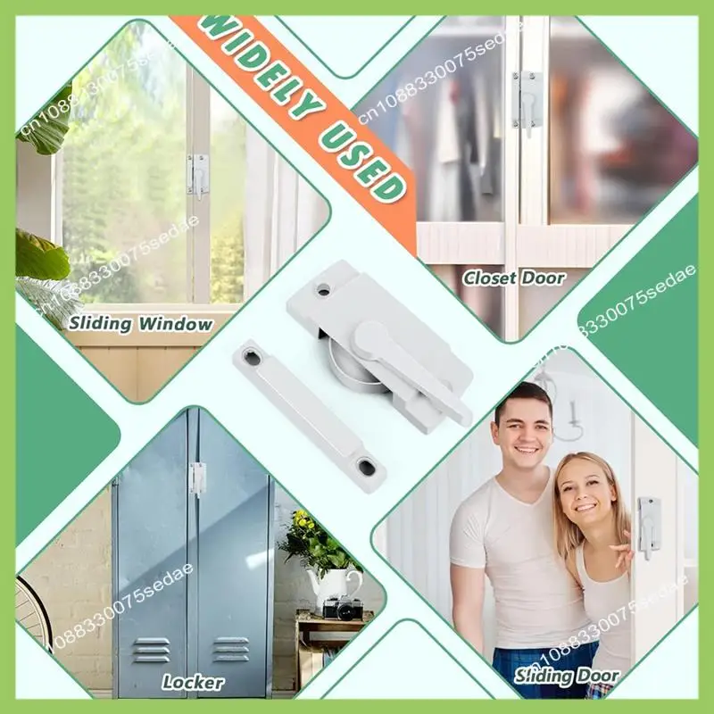 Y19A raambandslot, Cam Action wit raamslot, raamgrendel met vaste gegoten, geschikt voor schuiframen, eenvoudige installatie