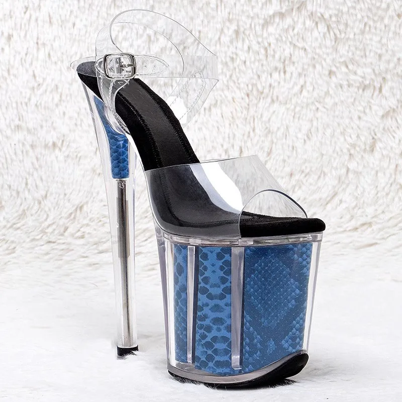 New 20CM/8inches PVC Upper Sexy Exotic High Heel Platform Party Sandals Pole Dance Shoes Model Shows Sandals 145