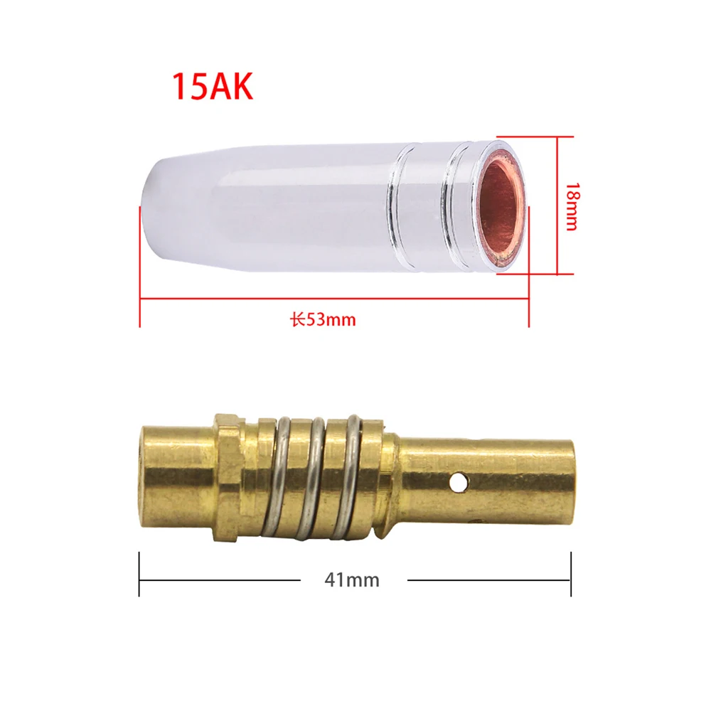 19Pcs Nozzle Kontak Dudukan Ujung untuk Mig Welder Obor Kontak Semi Otomatis Las Alat Aksesori Cocok untuk 15AK Las