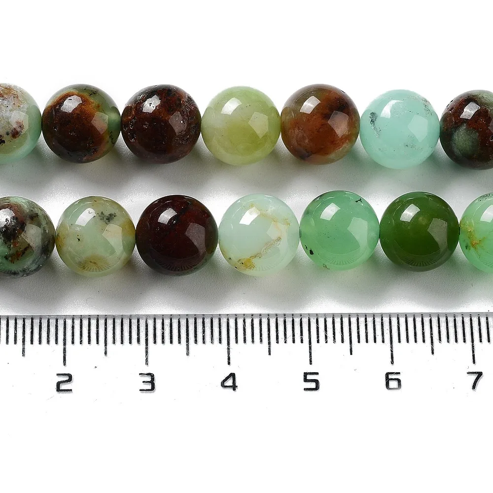 PandaHall 1 Strang Natürlicher Chrysopras Runde Perlen Strang Klasse AB 6mm 8mm 10mm für Halskette Armband Schmuckherstellung – Detail 1