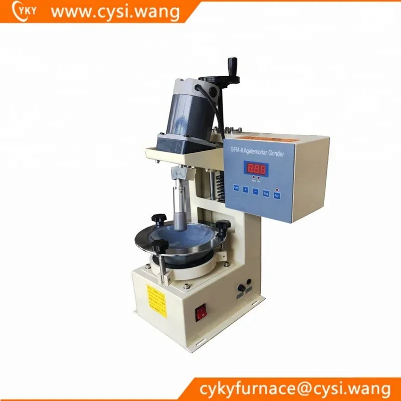 Automatic Desktop Grinder with Built-in Agate Mortar (120mm, 34mm Mini Grinder Grinding Disc D) and Pestle -CY-MSK-8 about 50kg