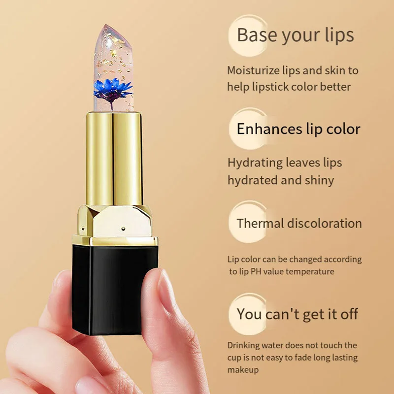 Magic Lipstick Color Changing Long Lasting Lipstick Waterproof Red Lip Jelly Stick Lip Plumper Kawaii Makeup Girl Cute Cosmetics