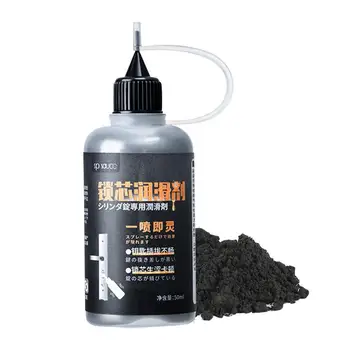 Lubrificante em pó de grafite, núcleo de bloqueio profissional, cobertura branca, suprimentos domésticos para chaves de janela, guias de porta