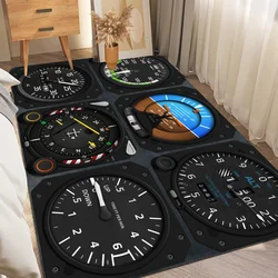 Fighter Aircraft Control Cockpit Cabin Floor Mat Floor Mat Non-Slip Laundry Room Mat Laundry Decor Balcony Child Living Room