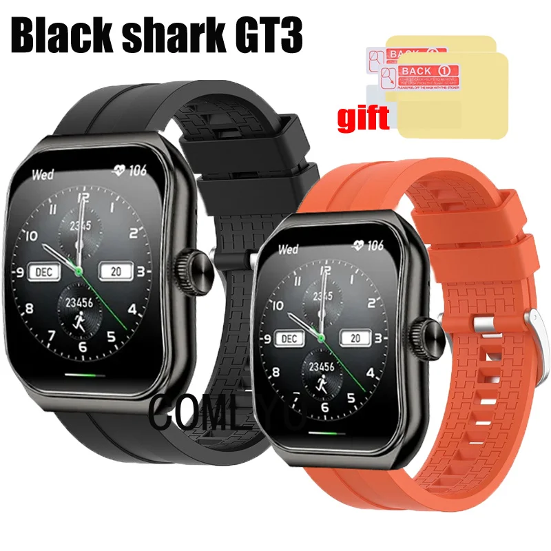 3in1 for Blackshark GT3 black shark gt 3 Strap Band Belt Smart watch Silicone women men Bracelet Screen Protector Film