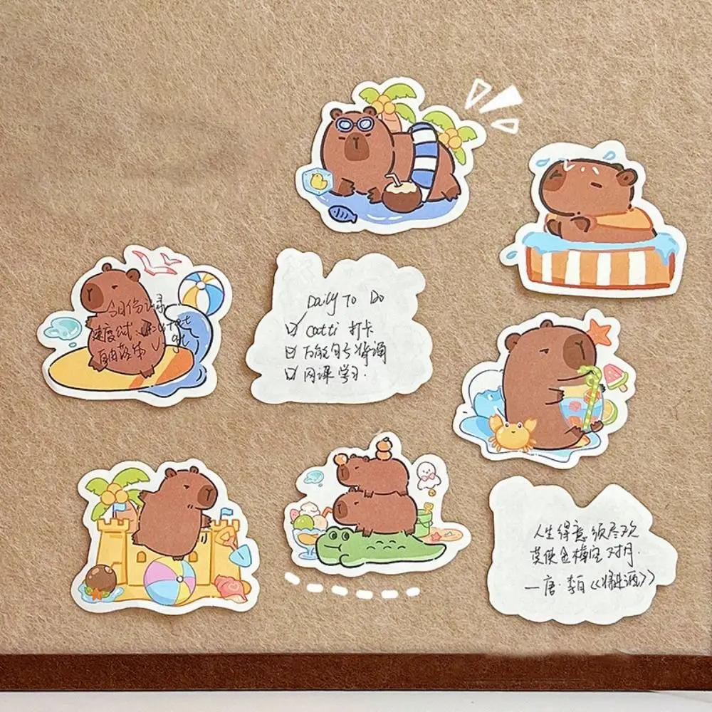 Cute Paper Kapybara Sticky Notes Gift Stationery Decor Notepad Cartoon List Planner Sticker