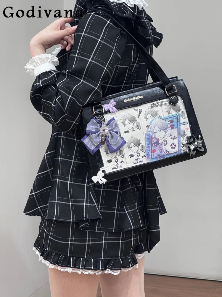 

JK униформа, японская оригинальная сумка в стиле Лолиты, универсальная повседневная сумка на плечо большой вместимости в студенческом стиле для женщин