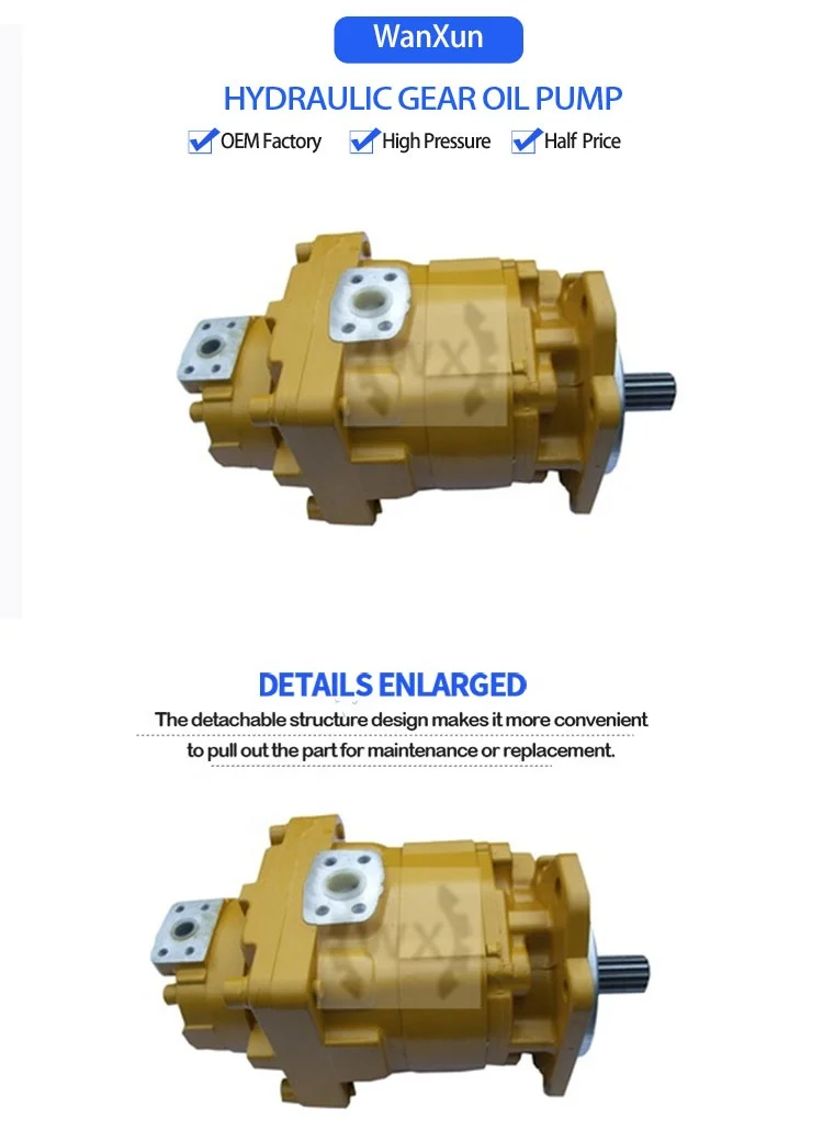 WX Factory Price Hydraulic Gear Pump 705-52-20100 For Wheel Loader WA470-1 Gear Pump For Sale