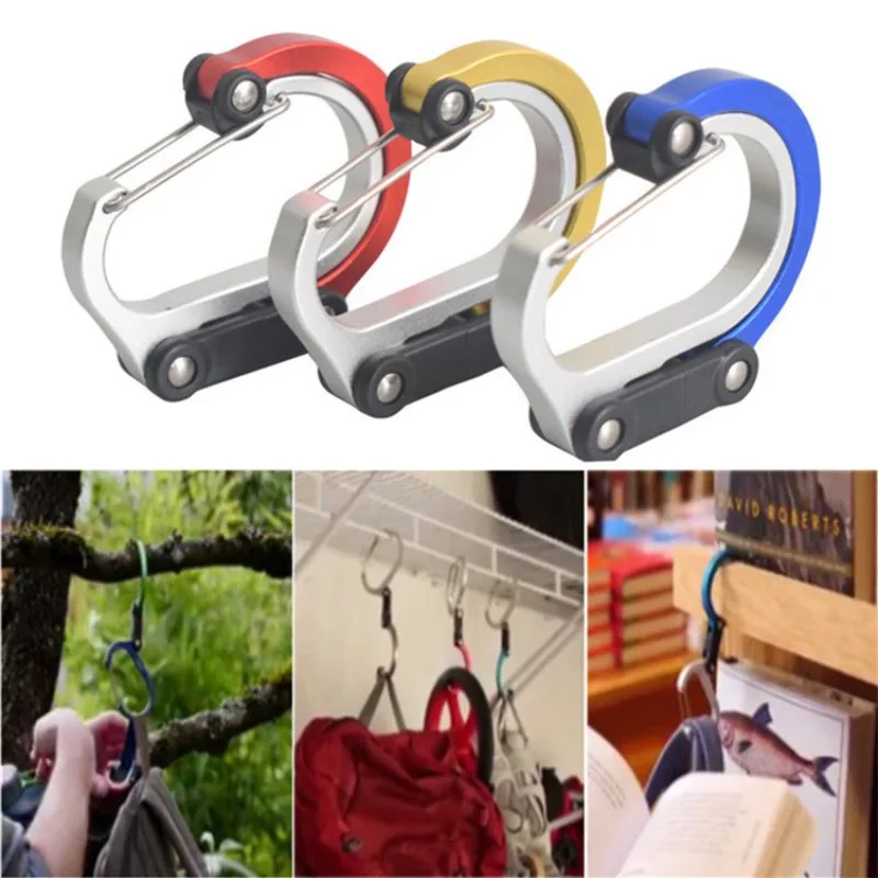 

D-Shaped Aluminum Alloy Climbing Carabiner Multi-Function Quick Link for Outdoor