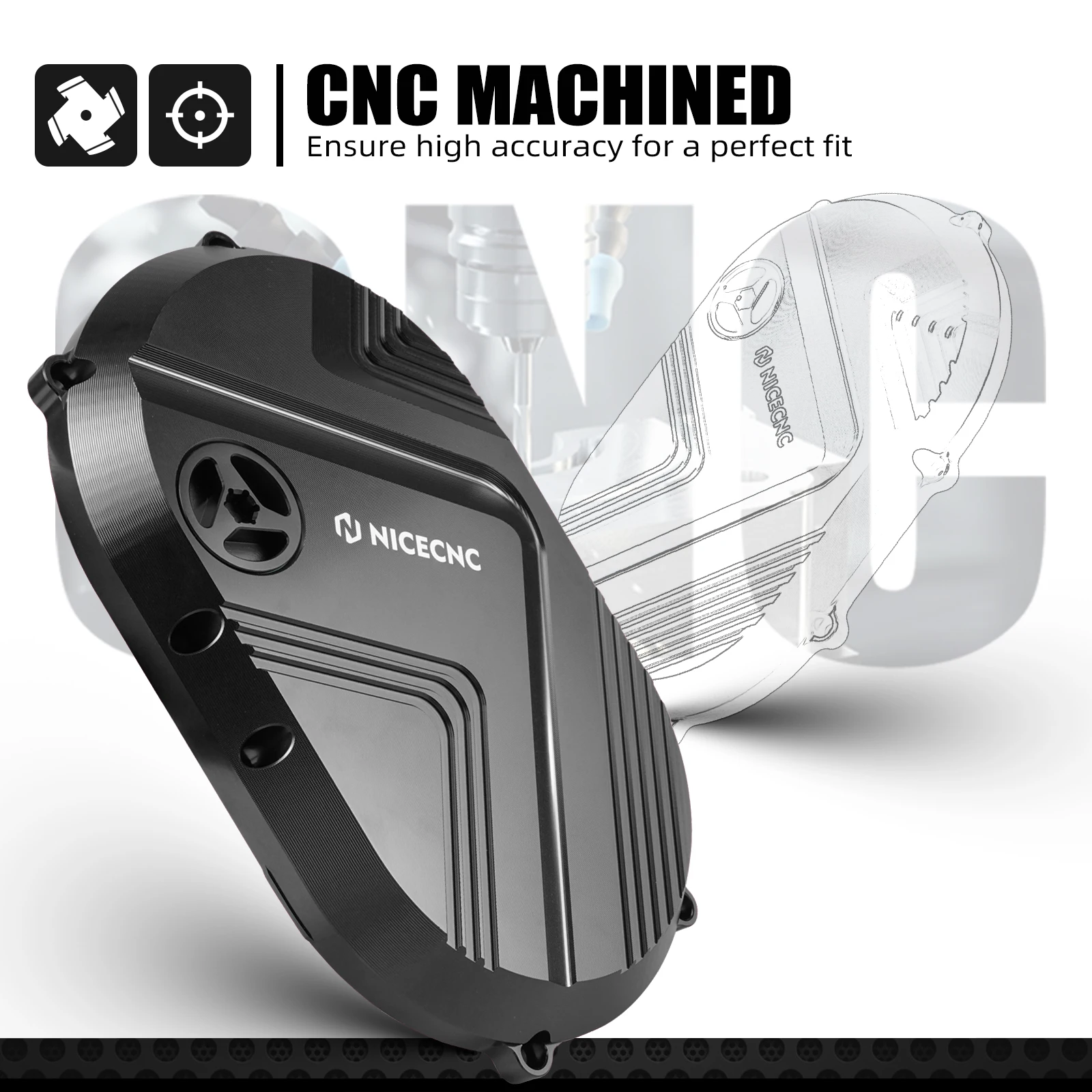 NICECNC For Strak Varg EX Motor Cover Electric Dirt Bike Enlarged Right Side Motor Guard Aluminum For STARK VARG MX 2025 2024