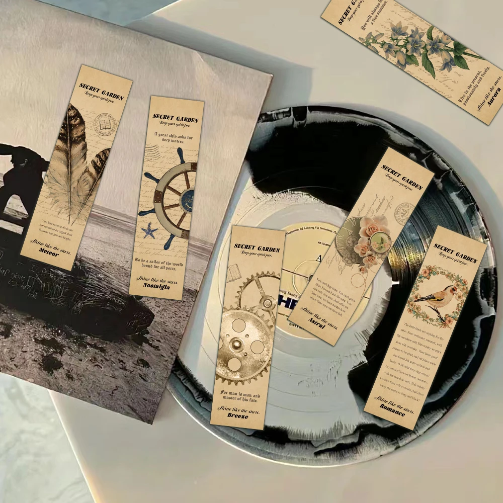 30PCS Creative Chinese Style Nostalgic Paper Bookmarks Exquisite Classical Creative Gifts Minimally Marked Bookmarks