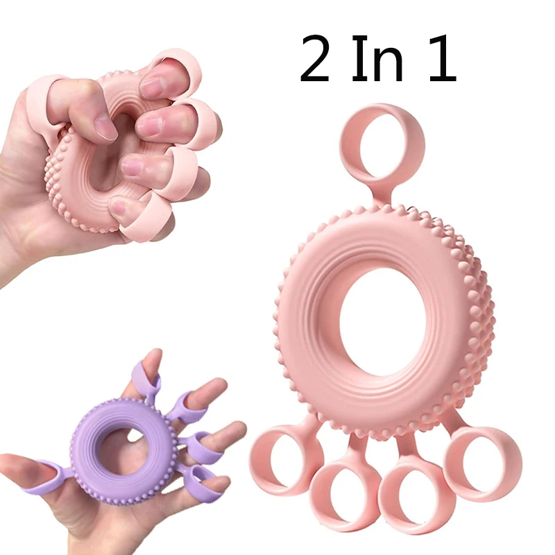 Silicone Finger Stretcher Hand Resistance Bands Hand Extensor Exerciser Finger Hand Grip Strength Trainer For Arthritis Exercise