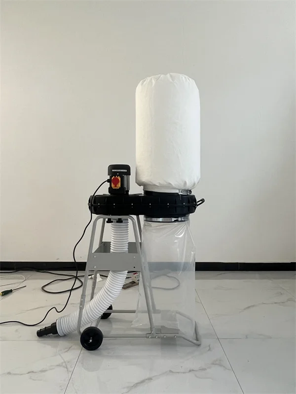 750w Industrial-Strength Bag-Mounted Dust Collector, Tailored for Woodworking Environments and Comprehensive Sawdust Control