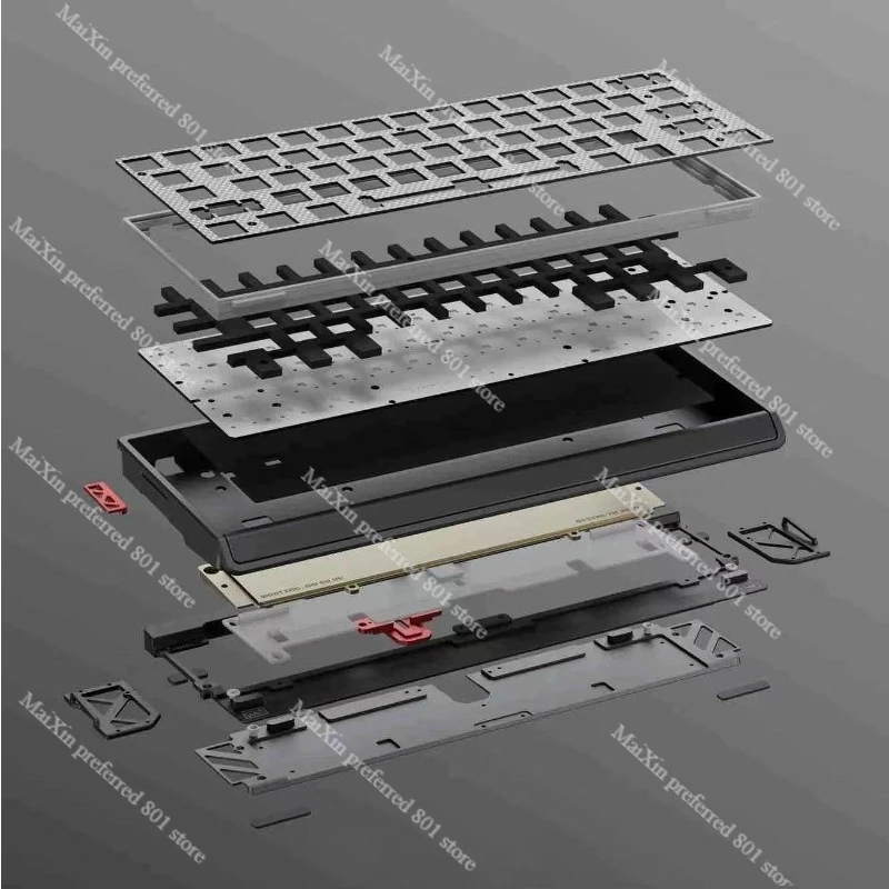 

Алюминиевый корпус с ЧПУ, совместимый с WOOTING60HE + 60% механическая клавиатура, металлический корпус «сделай сам»