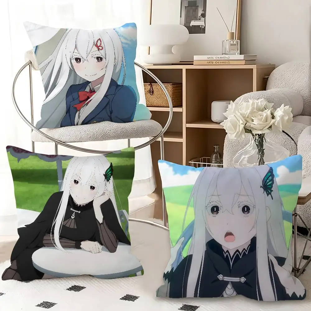 1pc Echidna Anime Characters Pillow Case Fashion Square Pillowcase Bedroom Sofa Room Ins Decoration Leisure