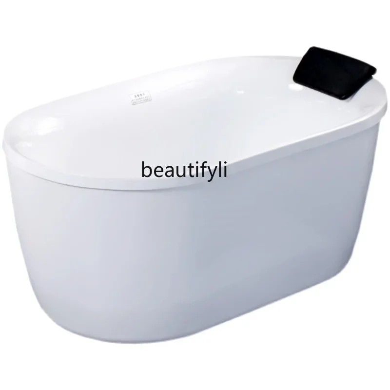 

Acrylic Bathtub Independent Small Apartment Color Bathtub Adult Home Use Bathtub Parent-Child Spa Cylinder