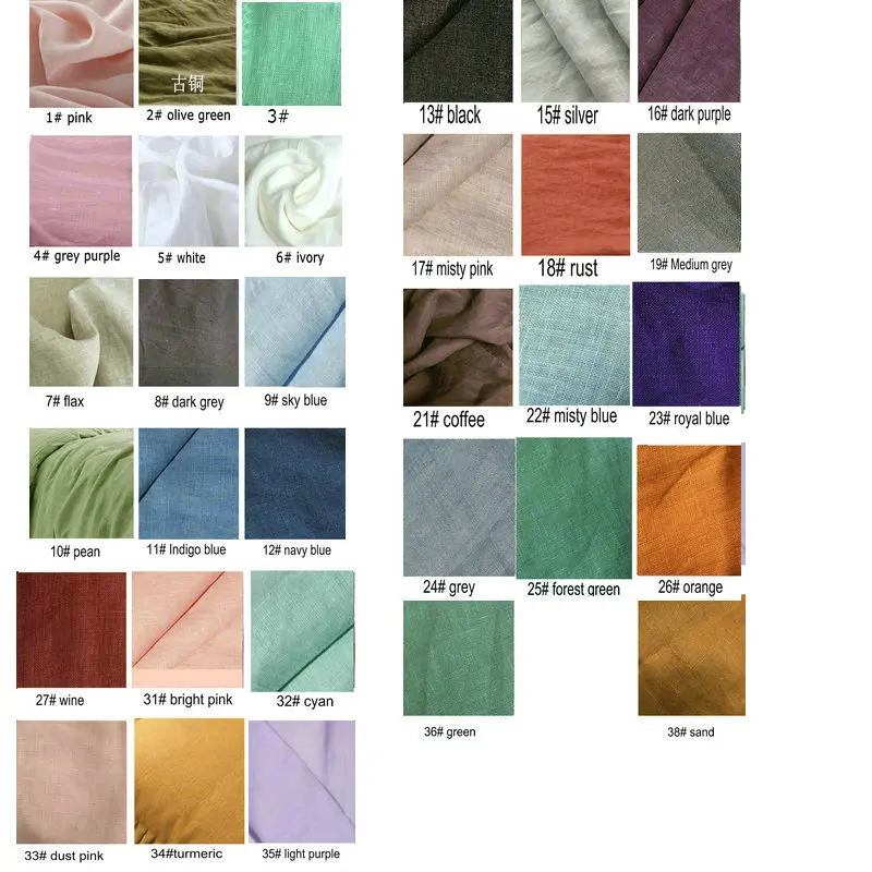 100% French Linen Fabric 280cm Width Use For garment  Bedding Sets