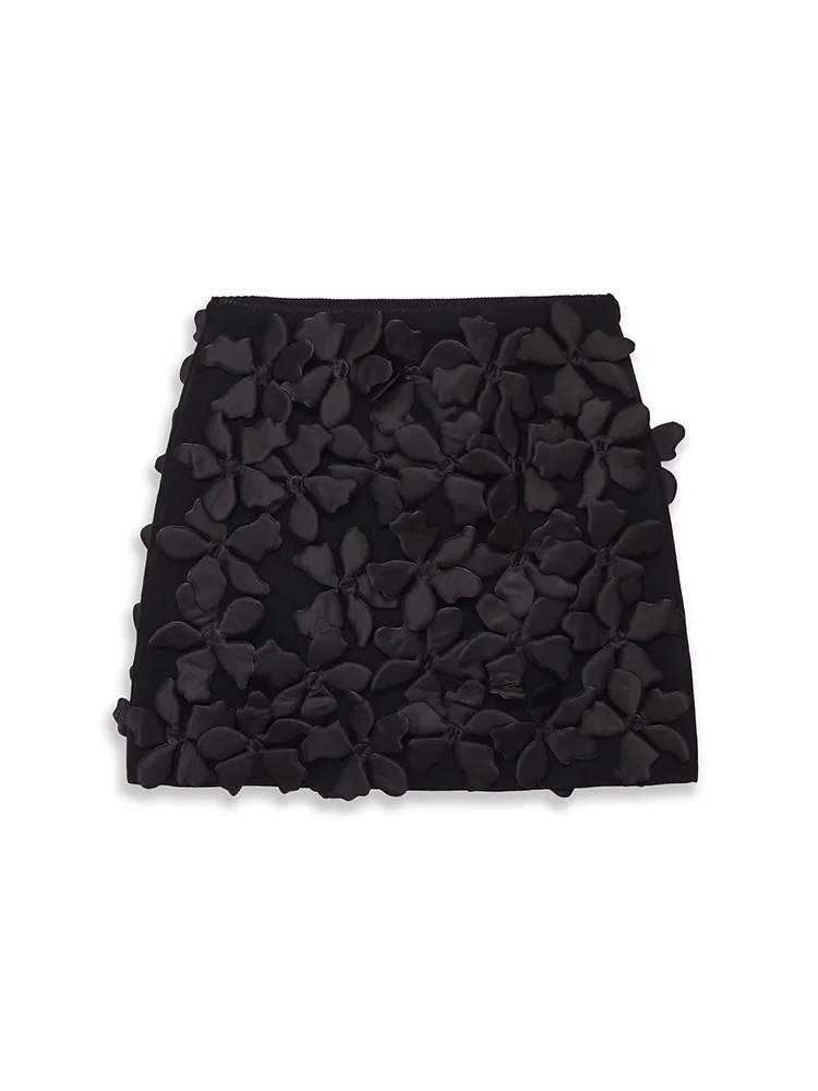 กระโปรงมินิสเกิร์ตถักลายดอกไม้ HH รุ่นใหม่ปี 2026 แฟชั่นเรียบง่าย สไตล์อเนกประสงค์ เอวสูง ทรงเข้ารูป เหมาะสำหรับใส่ทำงานหรือใส่ลำลอง