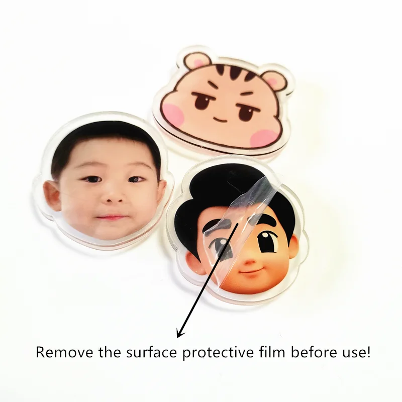 Custom Photos Cellphone Holder Standee Cartoon Anime Mobile Phone Figures Standing Grip Clear Telephone Bracket Stand For Gifts