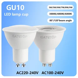 4pcs LED Bulb GU10 Spotlight 120degree 5W 6W 7W 8W 9W No Flicker AC220V 110V Light up the hill for Home Lighting Derection