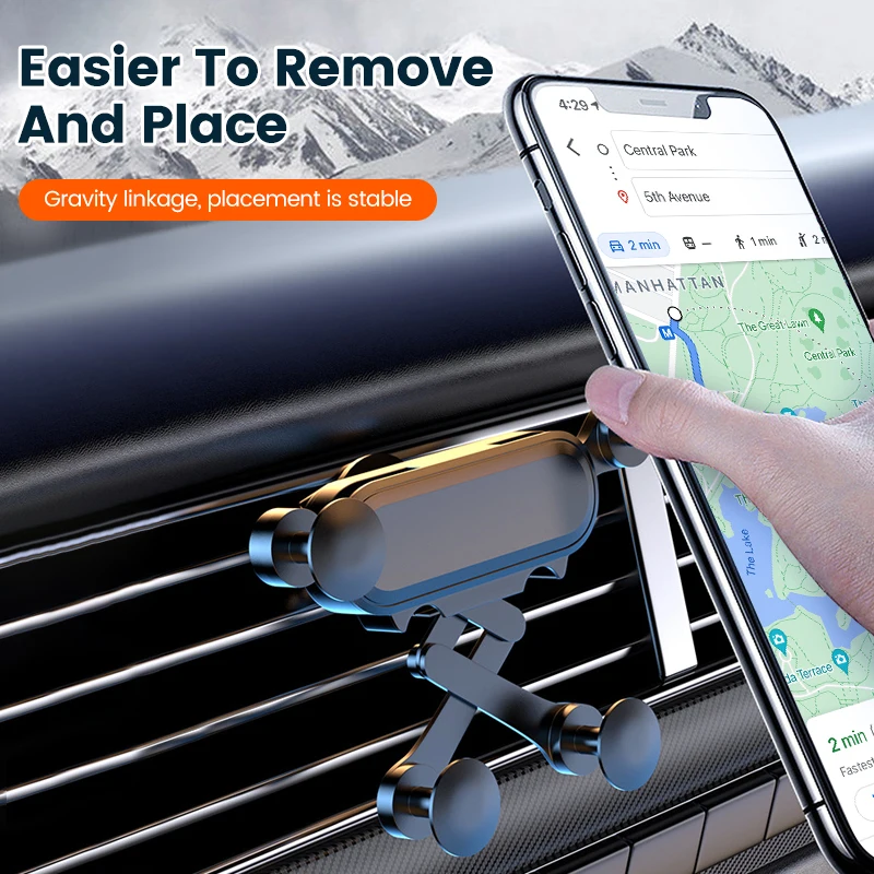 Гравитационный автомобильный держатель Olaf для телефона крепление на вентиляционное отверстие вращение на 360 ° подставка для мобильного телефона в