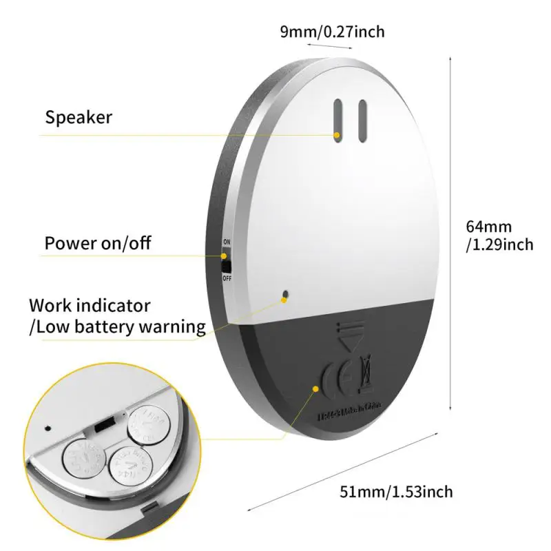 Anti-roubo vibração alarme detector, porta e janela sensor, alta decibel indução, casa e hotel