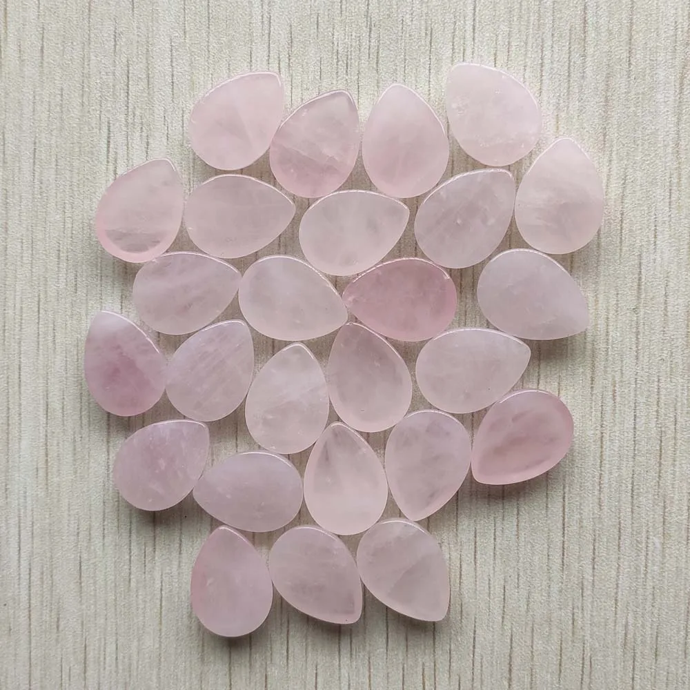 Natural roses quartz stone good quality water drop cabochon bead 15x20mm for jewelry making wholesale 30pcs/lot free shipping