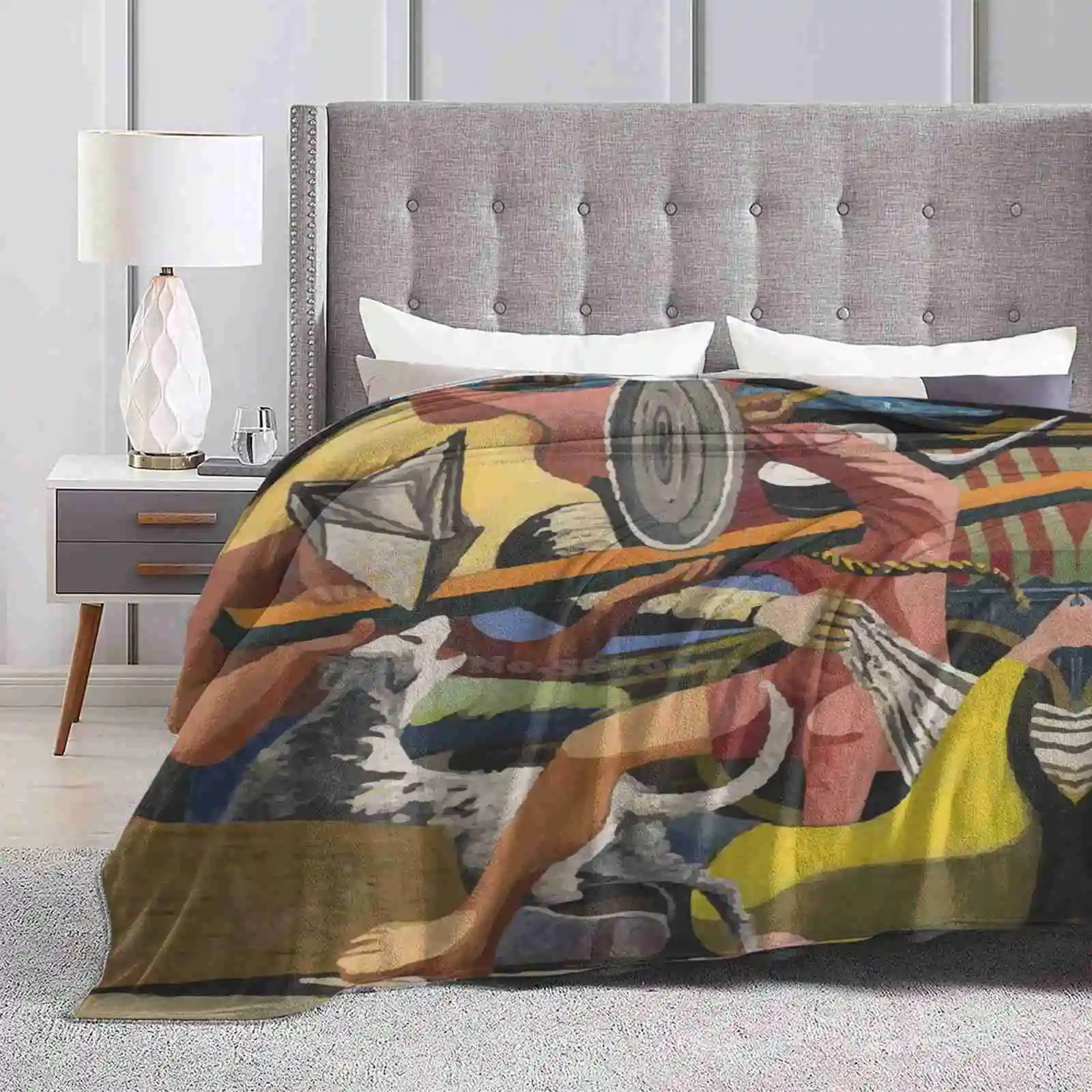 Philip Guston | Gladiators Four Seasons Comfortable Warm Soft Throw Blanket Philip Guston Guson Gladiators Abstract