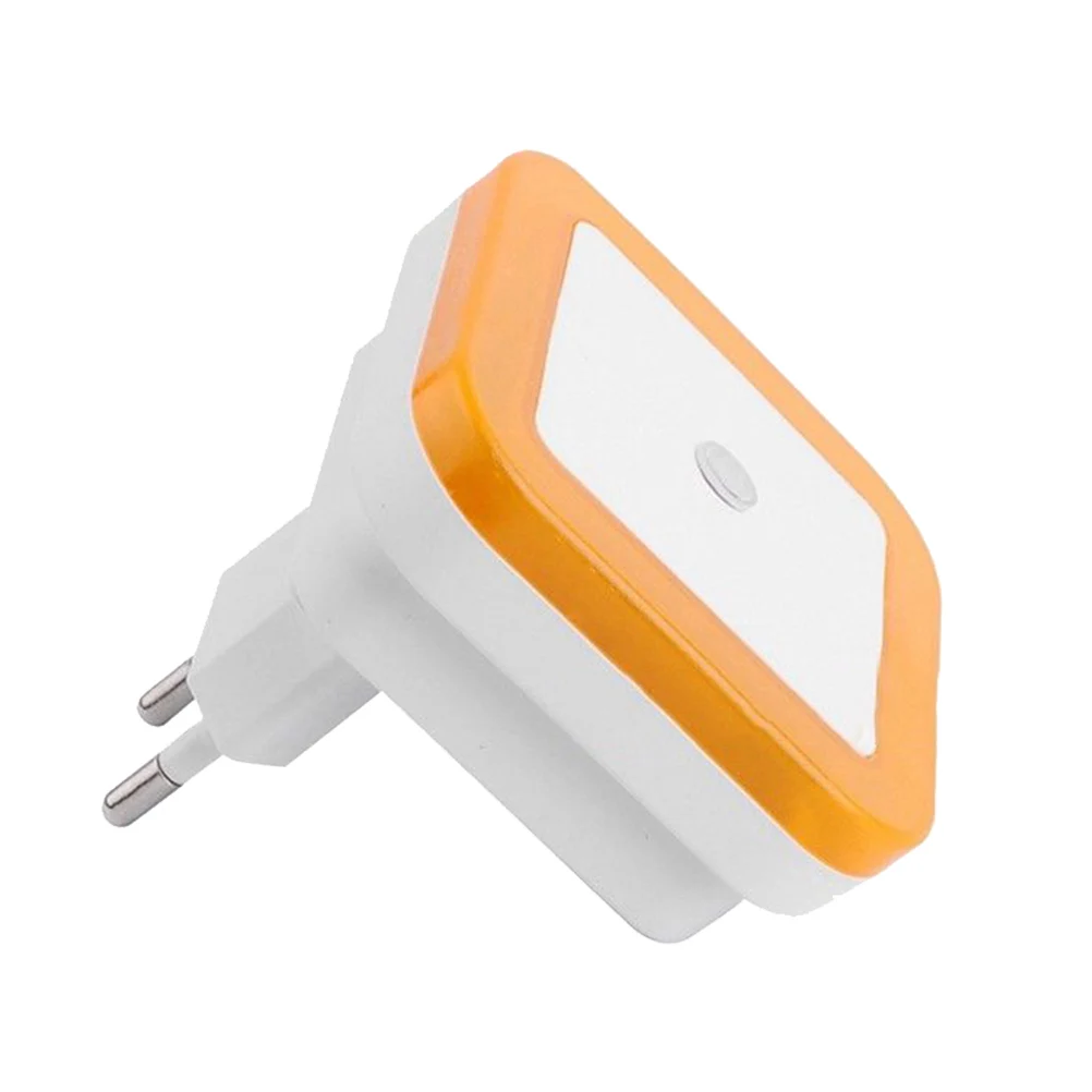 

Square Led Night Auto Dusk To Dawn Sensor Energy Saving Plug- Bedroom Baby Room Kitchen Hallway Stairway Eu Plug Yellow