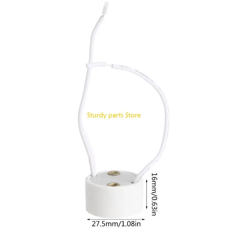 97QC GU10 مقبس LED لمبة الهالوجين حامل قاعدة موصل سلك السيراميك #6