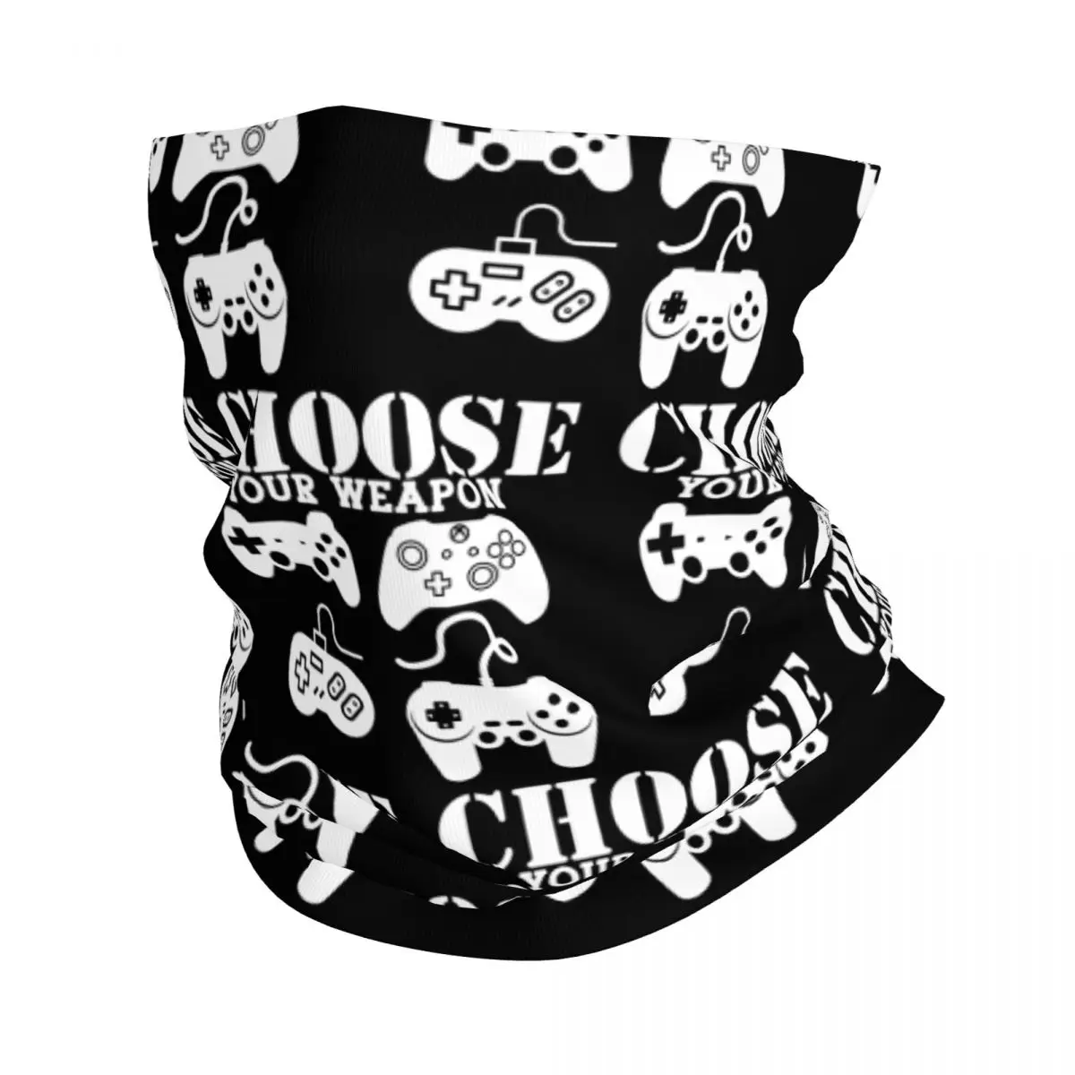 Video Game Weapons Neck Gaiter Printed Unisex Face Mask Scarf Warm Headband Hiking Windproof