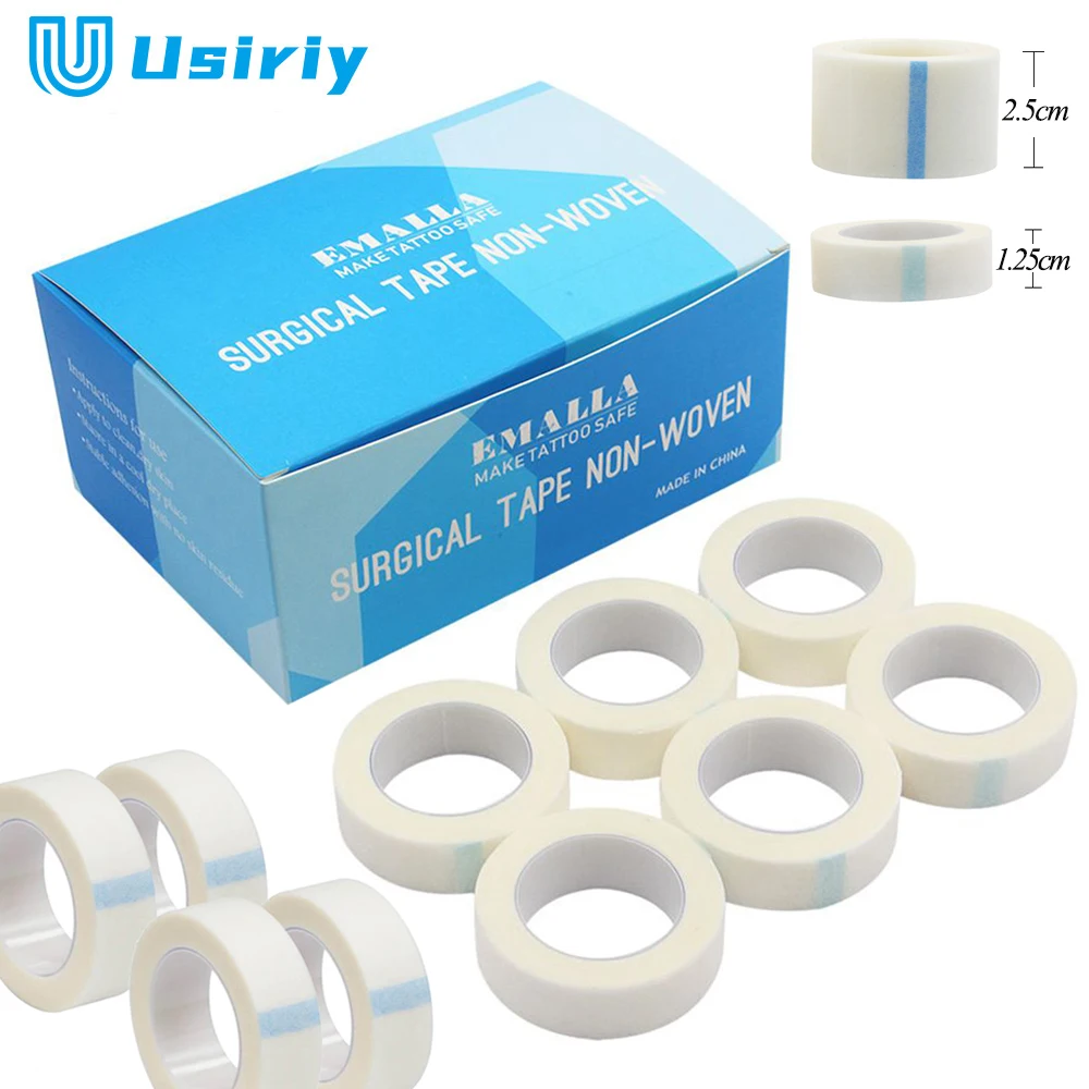 12/24pcs Tattoo Tape Breathable Non-woven Paper Tape for Eyelash Adhesive Tape Eyelash Extension Tool Tattoo Accessories