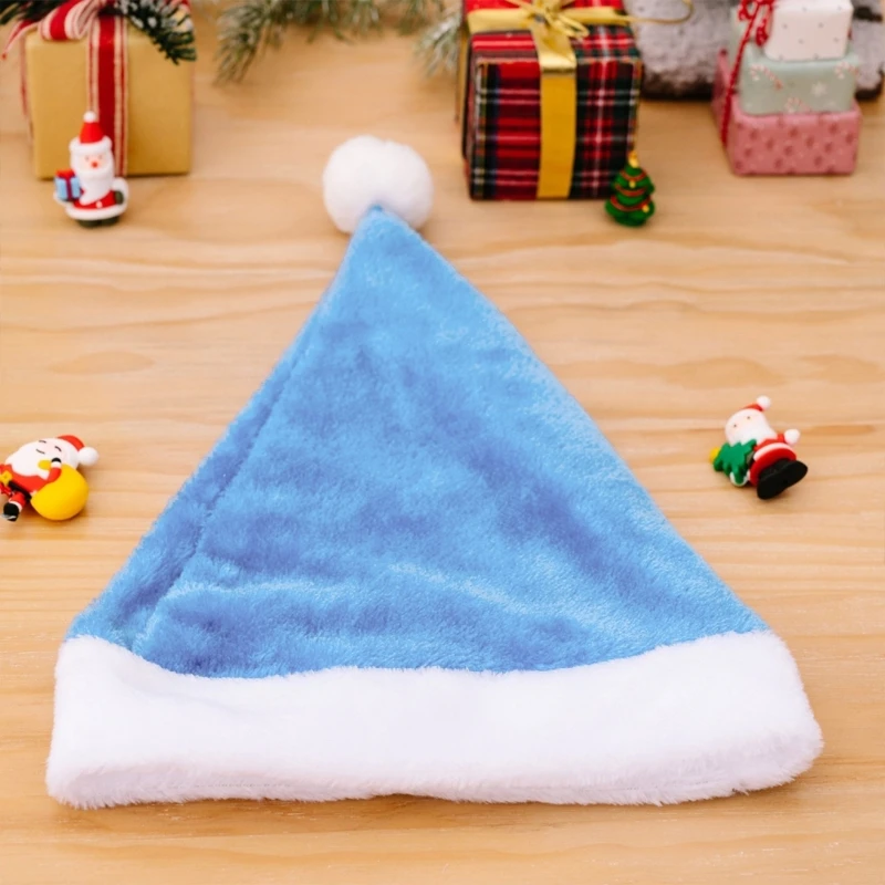 Y1UB Christmas Santa Hat Unisex Comfortable Multi Color for Adults Teenagers