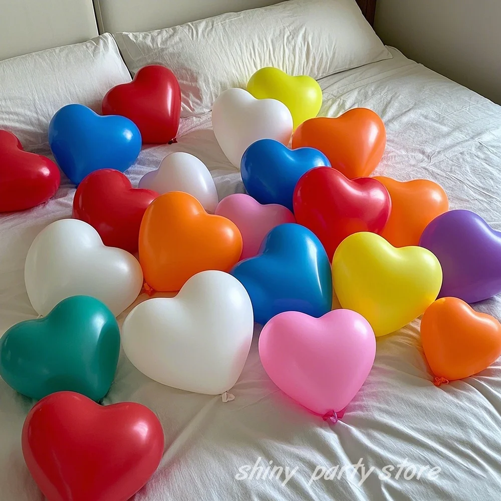 

20/50/100pcs 2.2g White Pink Red Heart Balloon Decor Colorful Love Balloons Valentines Propose Birthday Party Wedding Supplies