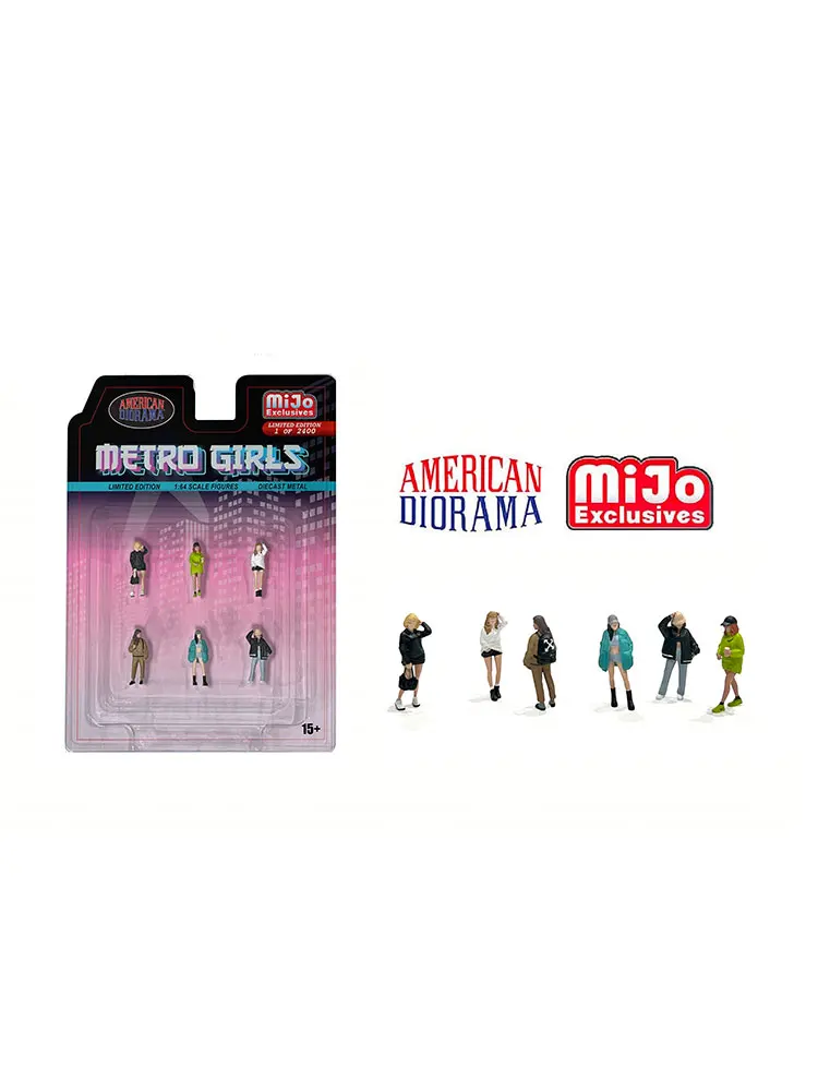 American Diorama 1:64 Figure Set - Metro Girls Collection of alloy figure car decoration gift