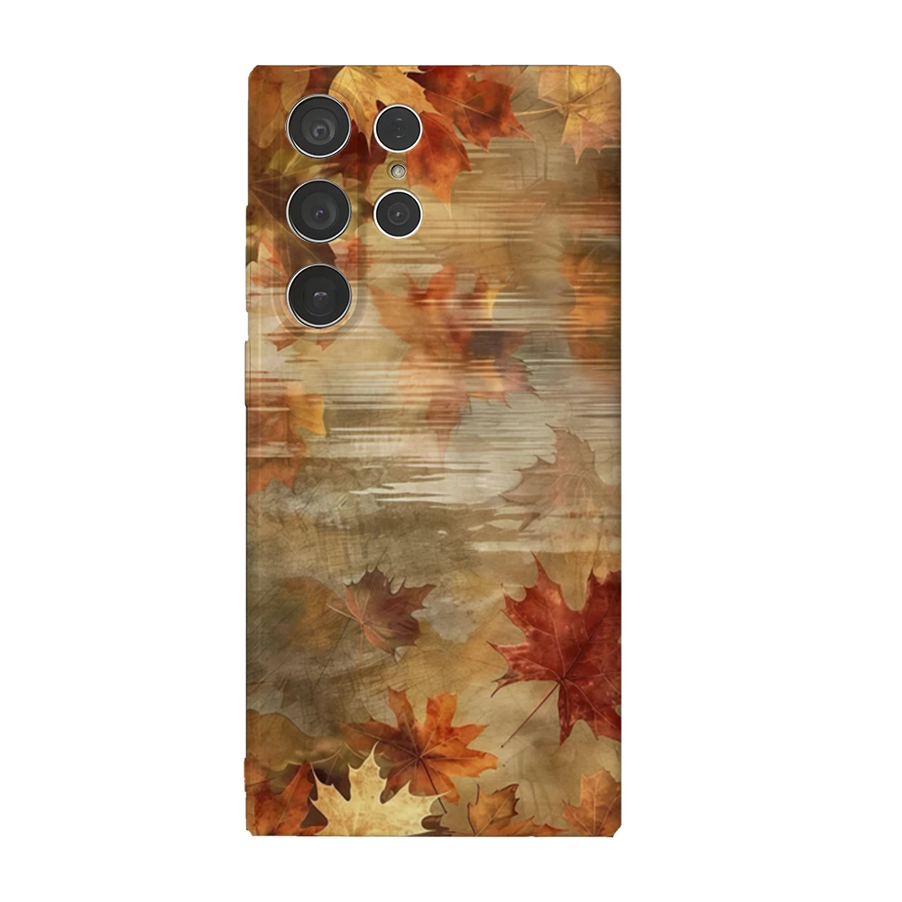 Autumn Reflections Vintage Handyhülle für Samsung Galaxy S25 S24 S23 Ultra Plus A35 A55 Glossy HD Hard Cover Film Shell