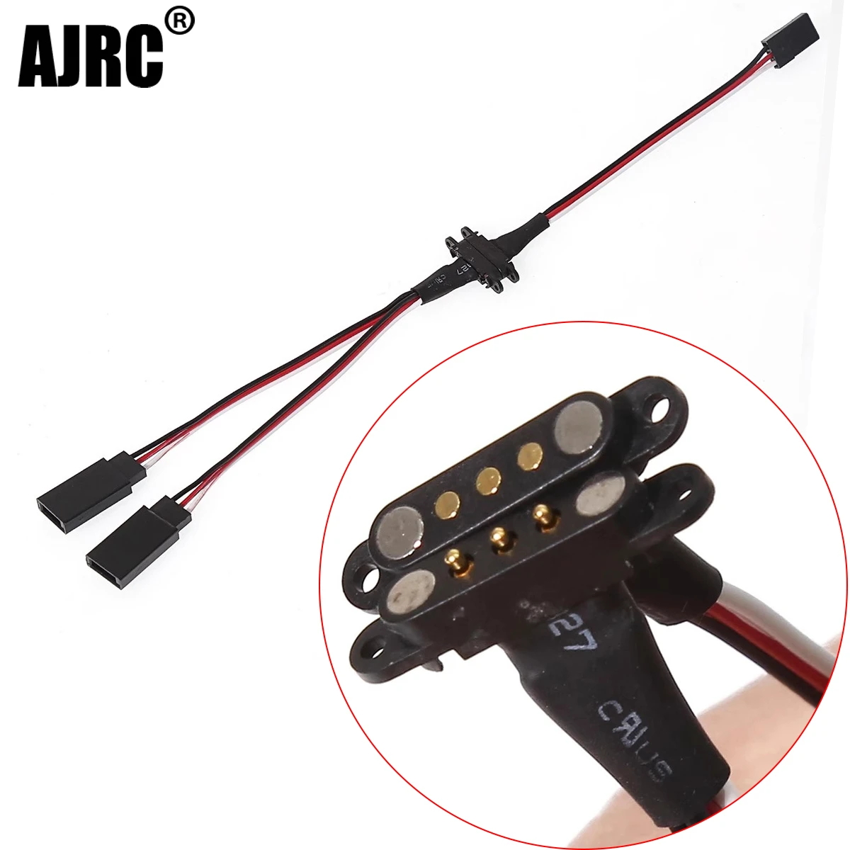 Magnetic Snap-on Jr Extension Cable 1-to-2 Y Cable Magnetic Extension Cord Quick Disassembly And Assembly With Magnetic Cable