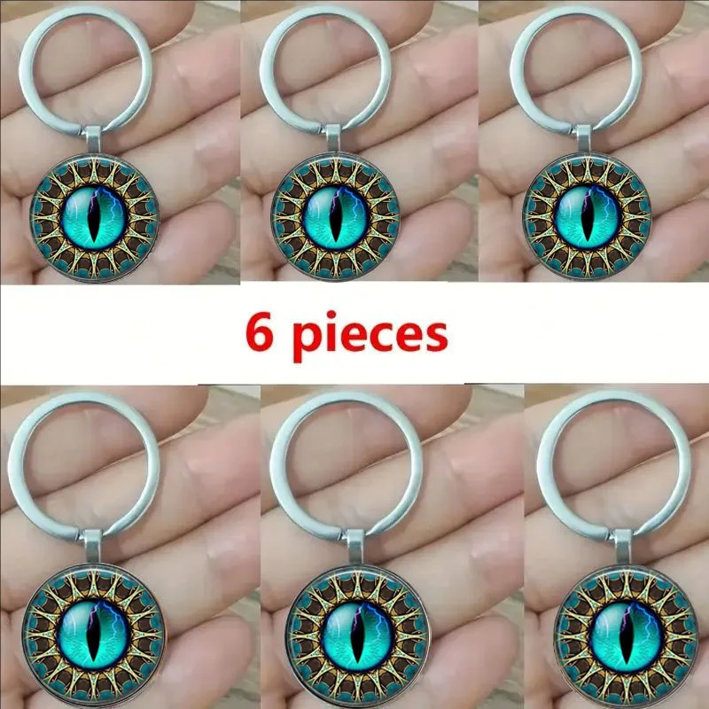 6 ключей с мандалой голубыми глазами, подарки для семьи и друзей
