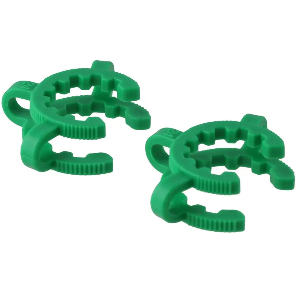 12 pcs 24 Keck Clip Lab Use Plastic Standard Taper POM Ground Joints Green Keck Clamp Joints 24/29 and 24/40