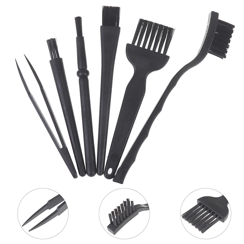 Teclado portátil Cleaning Tool Kit, Anti Estático, Telefone Escovas de poeira, 6Pcs