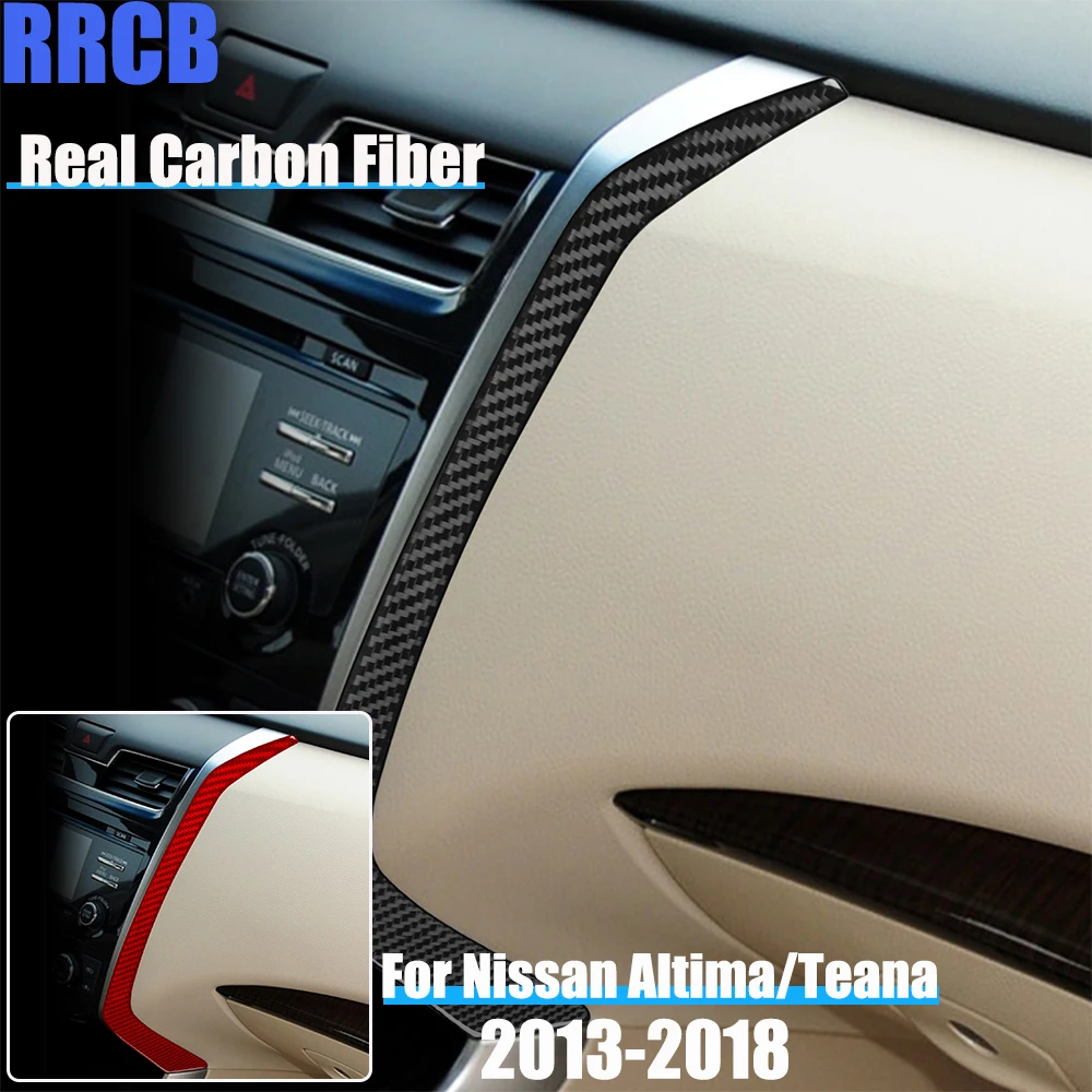 

Настоящие автомобильные аксессуары из углеродного волокна, центральные полоски экрана, мягкая наклейка на чехол для Nissan Altima/Teana L33 2013 2014 2015 2016 17 18