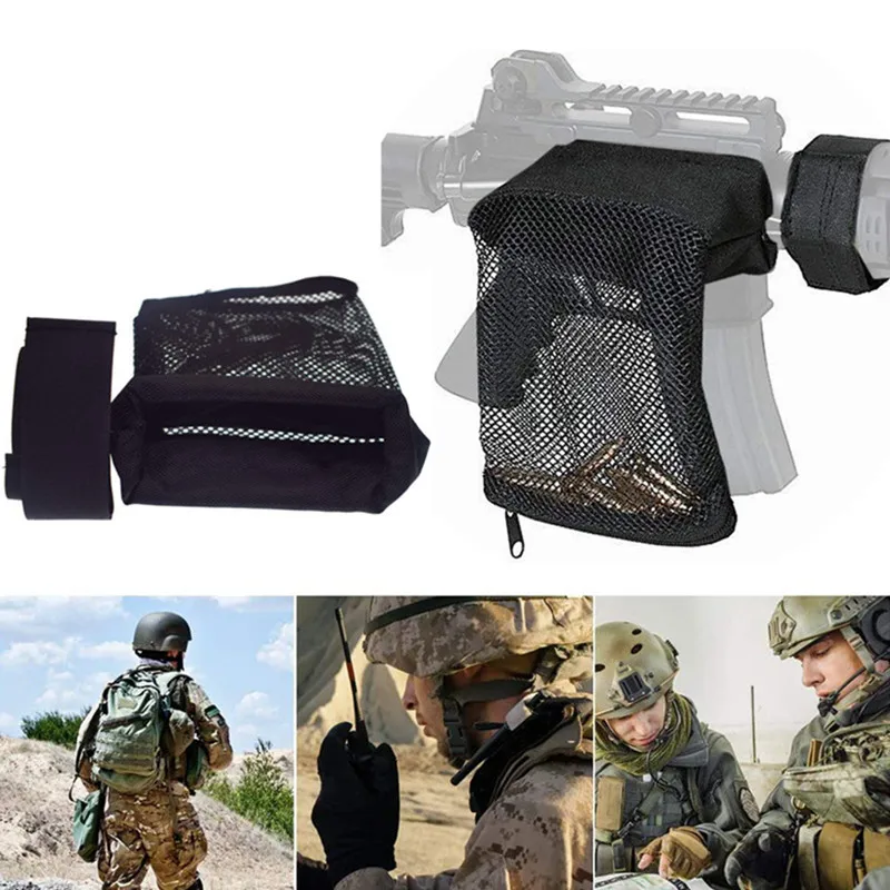 Hunting Bullet Shell Bag Military Gear Ammo Brass Shell Catcher Mesh Trap Nylon Mesh Bags Capture Collection Bag Ammo Bags